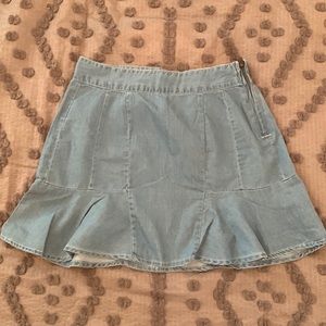 PacSun Ruffle Chambray Mini Skirt Size 24